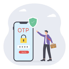 OTP Code PNG File On Transparent Background 