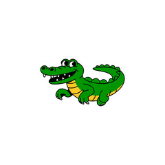 Cartoon alligator logo