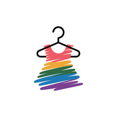 Rainbow dress logo