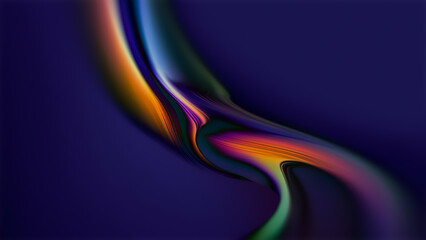 Colorful Abstract Wave Flowing Across a Dark Background