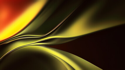 Fluid Green Metallic Texture With Abstract Design Elements