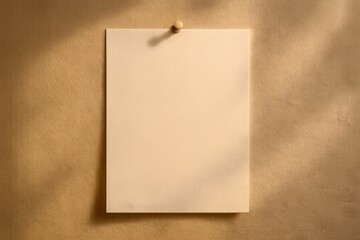 A white board with a pin on it