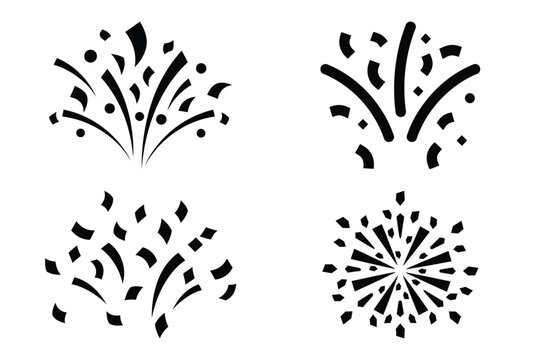 confetti burst vector silhouette black icon