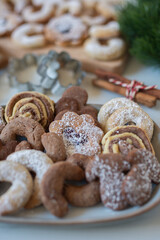 Christmas cookies with festive decoration