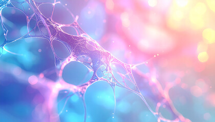Abstract Molecular Structure: A macro view of a intricate molecular structure, featuring a captivating array of interconnected forms and a spectrum of pastel color hues.