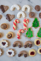 Christmas cookies with festive decoration