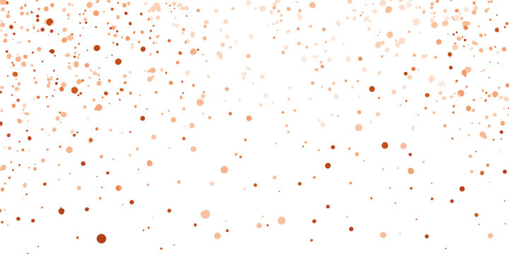 Dieser Vektor-Hintergrund zeigt ein elegantes, abstraktes Muster aus fallenden Punkten in verschiedenen Braunt&ouml;nen auf einem sauberen, wei&szlig;en Hintergrund.