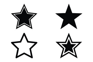 star badge vector silhouette black icon