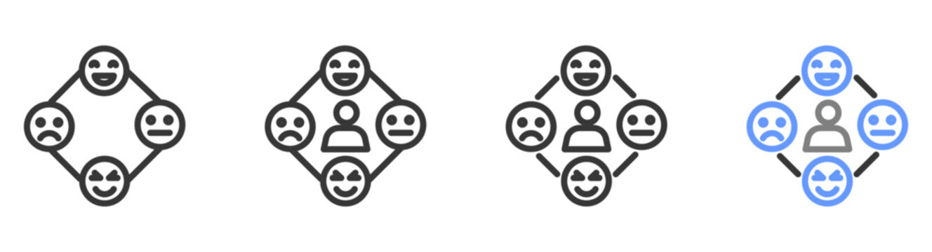 The Ultimate behavior Styles with Variations Line of icon set vector illustration