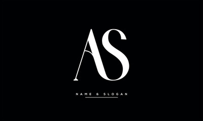 AS, SA, A, S Abstract Letters Logo Monogram