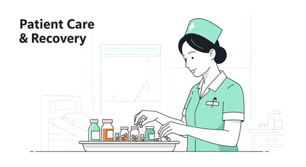 Dedicated Nurse Administering Medications in a Healthcare Environment for Patient's Wellbeing