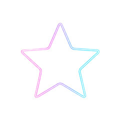 Obraz premium Radiant star outline with ethereal hues against a minimalist artistic composition