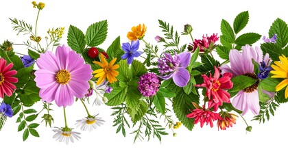 Vibrant floral arrangement with diverse blooms and lush greenery.