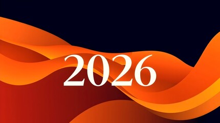 This Vector Style Art Piece with the Numbers '2026' and a Soft Yellow Abstract Background is Excellent for Financial, Technology, and Trend Reporting.