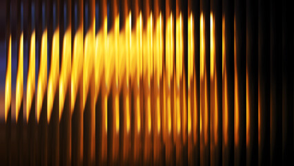 Abstract glowing vertical lines creating dynamic fiery glass pattern illustration