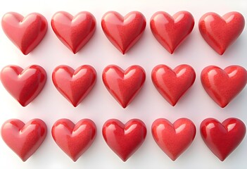 _A Realistic HD Image Of A 3D Heart And Love Emoji