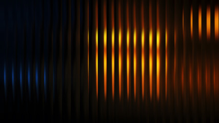 Abstract glowing vertical lines creating dynamic fiery glass pattern illustration