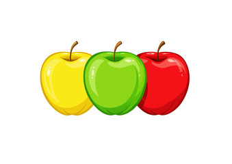 red and green apples