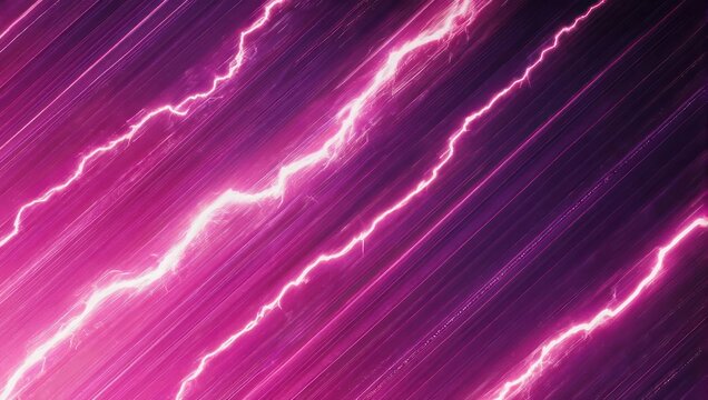 Abstract Electric Energy Displaying Diagonal Lines and Purple Hues.