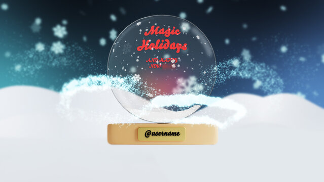 Christmas Greeting Snowglobe Logo Reveal &ndash; Festive Wide Animation
