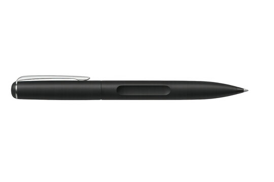 Digital graphics pen for creative design, a black stylus tool for tablet drawing and illustrating, transparent background