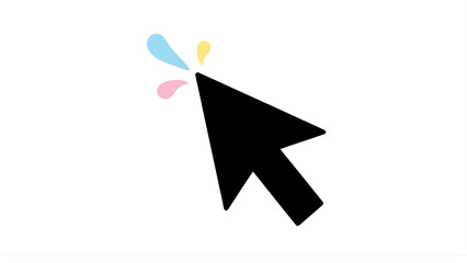Click Here! A Colorful Mouse Pointer on White, Ready to Guide and Interact – Design, UX
