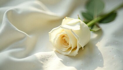 white rose with water drops