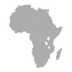 Dotted Africa Map. Africa Continent Map Vector Illustration.