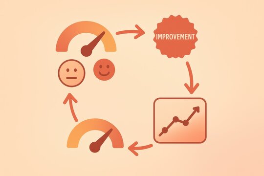 Analyzing performance metrics through emotive feedback loops improving user experience and satisfaction visualization of happiness progress tracking