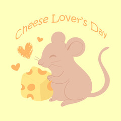Cheese Lover cheese pattern element in flat style