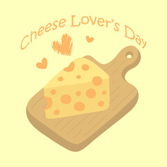 Cheese Lover cheese festival flat design artwork
