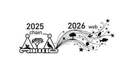 Ecological balance evolves from a structured chain to a vibrant, interconnected web of life.