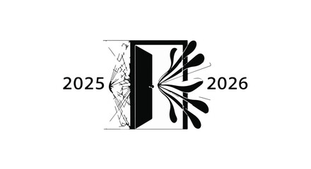 Stepping from 2025 into the bright unknown of 2026 through an open door