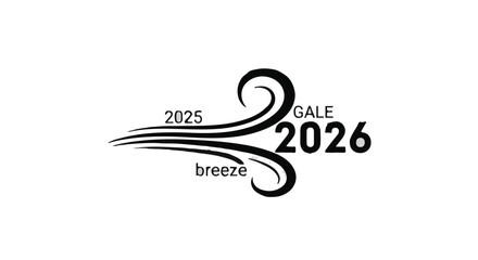 Obraz premium Symbolic representation of changing wind strength from a gentle breeze to a powerful gale