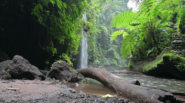 Toyo Bulan waterfall, at Bangli regency of Bali,Indonesia