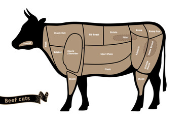 牛肉の部位の名称　英語表記
