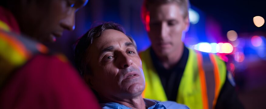 Emergency responders help people struggling with the opioid addiction emergency situation.