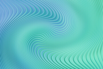 Abstract turquoise and green wave pattern background with smooth curves