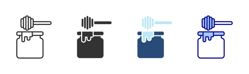 Honey Icon Set. Designed In Multi Style
