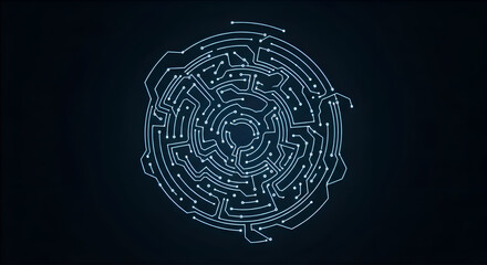 Intriguing circuit board design with glowing nodes for modern tech ventures and cutting-edge digital projects needing an innovative, futuristic feel