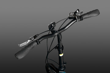 Black bicycle handlebar.