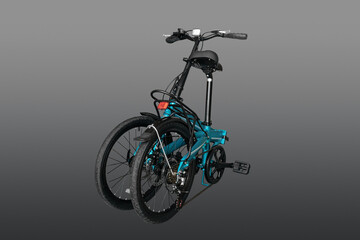 Folded folding bike.