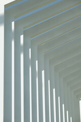 Obraz premium The white building and the sky