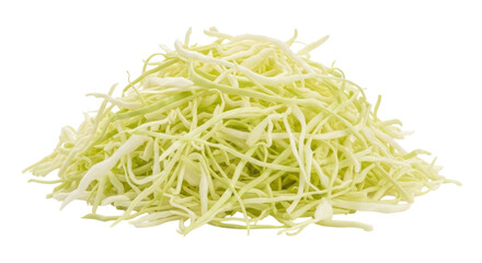 Pile of shredded cabbage transparent background cutout png