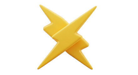 Lightning bolt isolated on transparent background