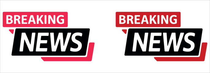 Breaking news banners signal important updates and timely information for digital broadcasts or urgent announcements, perfect for media outlets.