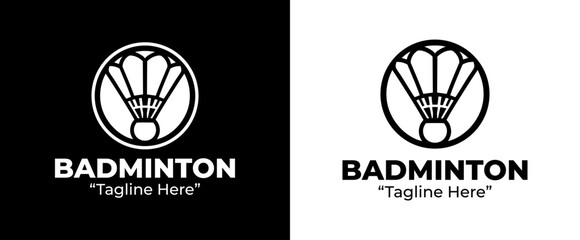 Badminton Logo Stylish and Trendy Sports Design