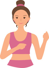 Woman Exercising illustration.