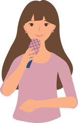 Woman Singing illustration.