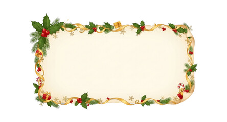 christmas wreath on white background